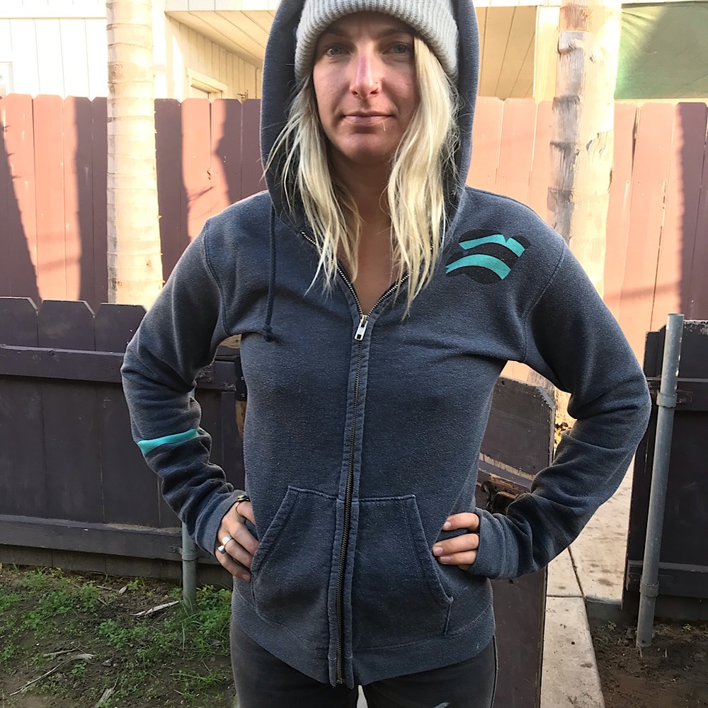 FREE CITY ZIP UP SWEATSHIRT WOMENS SMALL